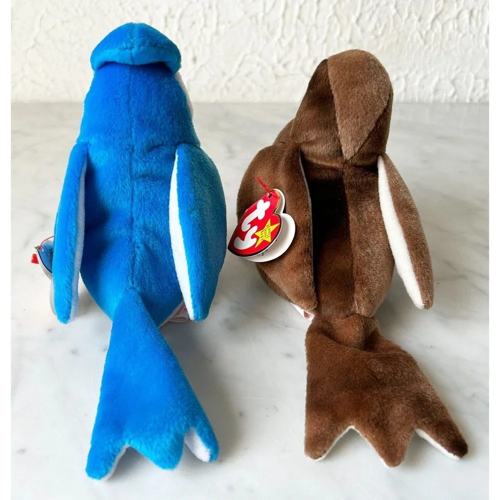 TY Early Robin & Rocket Blue Jay Beanie Baby 1997 Vintage Beanie Babies